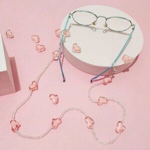 Acrylic Heart Beaded Glasses Chain A1663